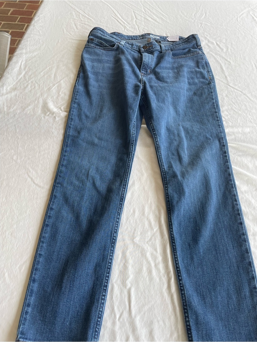 Carhartt Slim Fit Jeans Size 12 Short Blue Denim Straight Leg Stretch Workwear